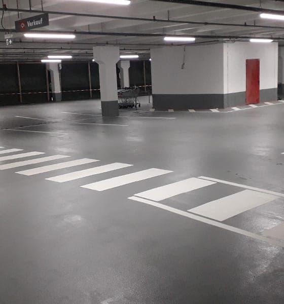 Tiefgarage unter dem Kaufland in Alsdorf nach der Instandsetzung